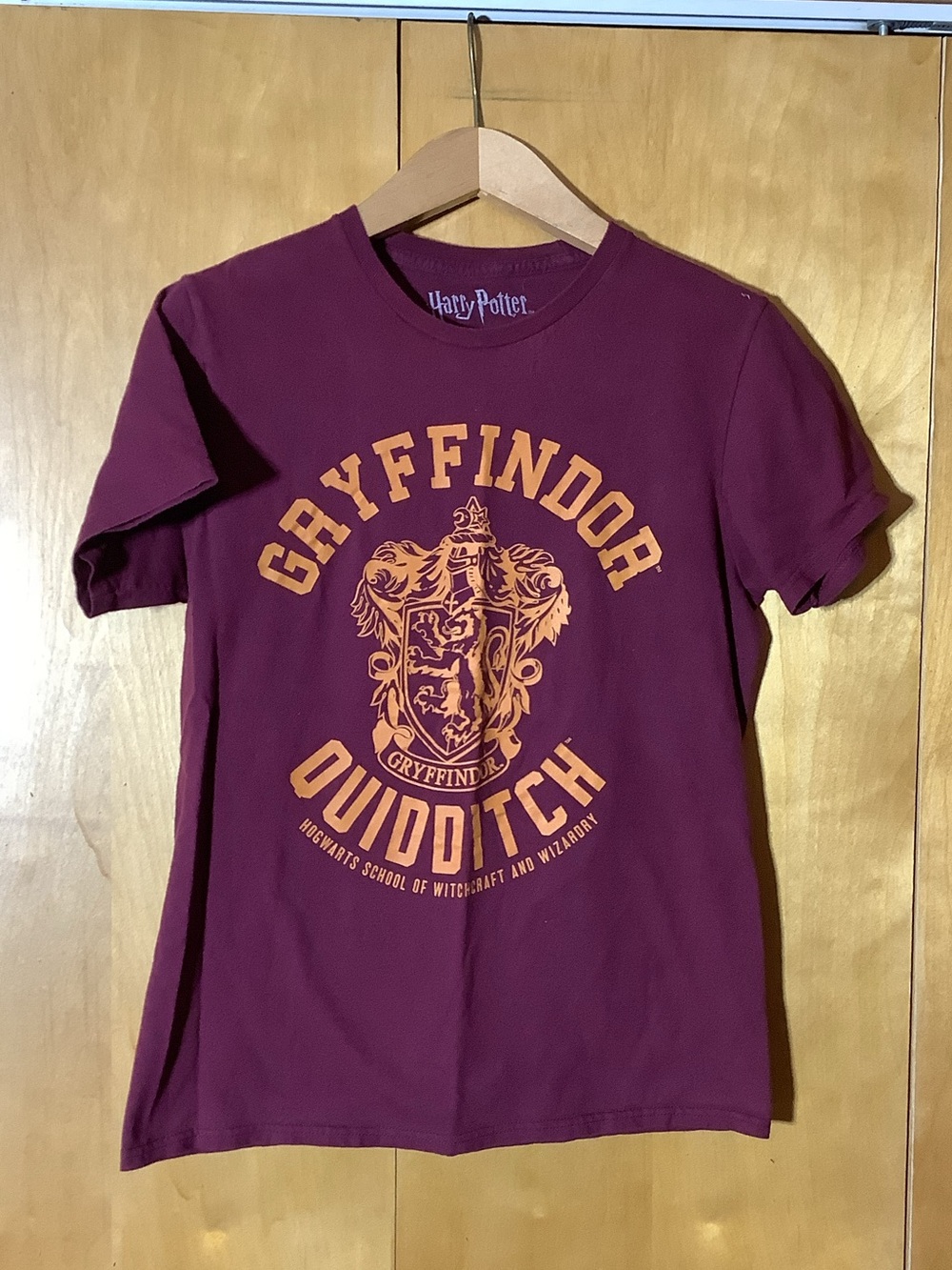 Harry Potter Gryffindor Quidditch shirt, size medium